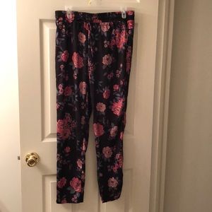 Floral Print Jogger Pants